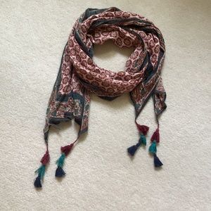 Lucky Brand Boho Tassel Scarf